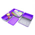 Welaxy storage & organize Purple Welaxy Lidded drawer organizer bins home offie work desktop storage box with lids 3- pack